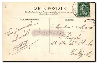 Le Havre — La « Provence » — F.B. — Verso