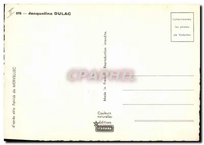 Jacqueline DULAC — foto de Patrick de MERVELLEC — Edições STARAMA — Verso