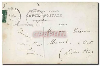 Mulher com peixes — sob árvores em flor — editor B.F. n°620 — Verso