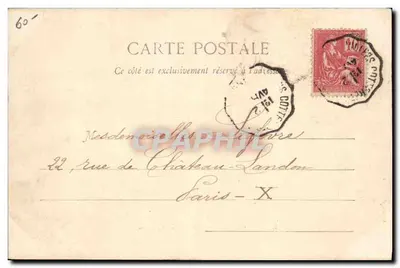 Caccia alla volpe - La muta — Compiègne, 1902 — Decalle & Früh, n°44 — Verso