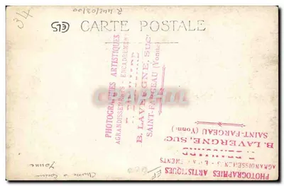 Cerimônia de apresentação de um grande pássaro — Saint-Lavergeau (Yonne) — B. Lavergeau — Verso