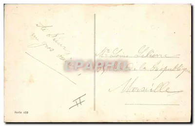 Święto Wielkanocne — Dziecko z dwoma baranikami — seria 452 — Rewers