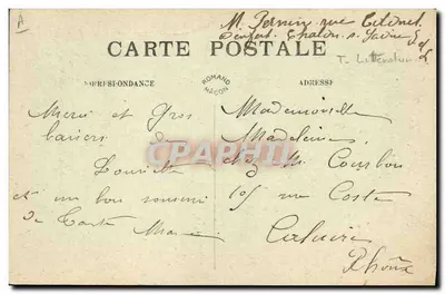 Lamartine w 20 lat — według litografii Ratiera — Édit Brun — Rewers