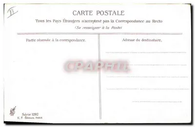 Ritratto di donna — opera di J. Bolacais — editore K. E. Éditeurs, Parigi, serie 1292 — Verso