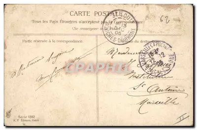 Jovem mulher com rosa — retrato — K.F. Éditeurs, Série 1202 — Verso