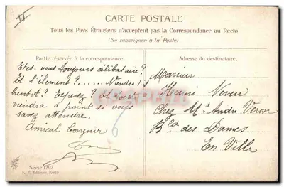 Retrato de uma mulher — obra de A. Asti — editor K.F. Éditeurs, Paris, série 1292 — Verso