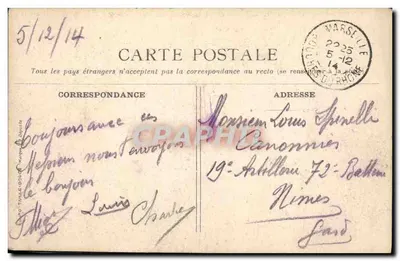 Due scimmie in abito — disegno di José Buclanques — Cêtes d'Artistes — Verso