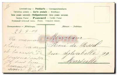 Affen in Abendkleidung — E. Val — Nr. 10 — Rückseite
