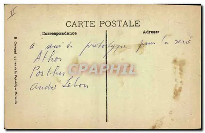 Navio de passageiros das Messageries Maritimes em mar agitado — Paul Legat — protótipo para a série — Verso
