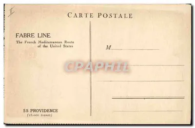 SS PROVIDENCE — parowóz linii FABRE — 16 000 ton — Rewers