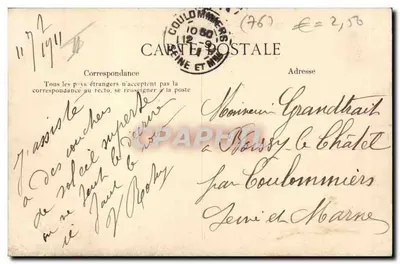 Le Havre — "La Provence" entrando no porto em tempo ruim — editor não identificado, n° 16 — Verso