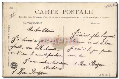 Le Havre — Transatlântico "La Provence" — editor Rose, n°11 — Verso