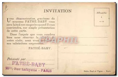 Młoda dziewczyna — portret — Pathé-Baby, Paryż — Rewers