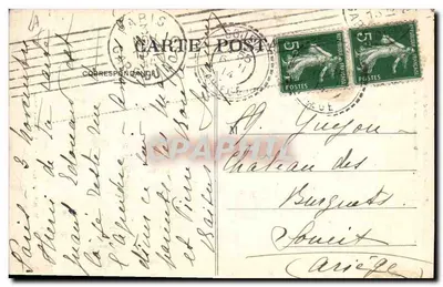 Jovem camponesa bretona saindo de sua cama — Camas-chaves e Berços — Coleção E. Hamonic, St-B. — Verso