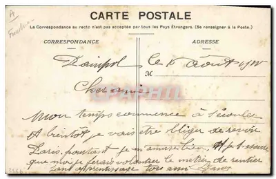 Młoda kobieta z okolic Châteauneuf — Kolekcja Villard, Quimper — nr 496 — Rewers