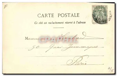 Caça de Courre na Floresta de Fontainebleau — Picadores e Cães de Caça — Tribault, editores, Fontainebleau, n°129 — Verso
