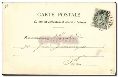 Caça à fera na Floresta de Fontainebleau — Cães de ataque — Colocação na via — Editores Turbault, Cliché Melun, n°135 — Verso