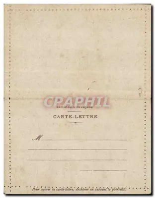 Dois homens sob a lua — caricatura humorística — Carta-lettra francesa — Verso