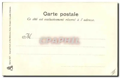 Jonge vrouw — romantisch gedicht — Bayrakd Tukk et Fils, Parijs, Serie 337 — Achterkant