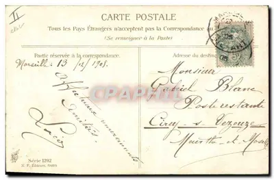 Jeune femme à la rose — A. Asti — Série 1292, K. F. Éditeurs, PARIS — Rewers