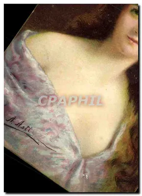 Mulher em vestido de seda — A. Asti — K.F. Editores, Paris, Série 1292