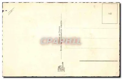 Dzieci i człowieczek z płonącej laski — scenka zimowa — R. Hamel, n° 148 — Rewers