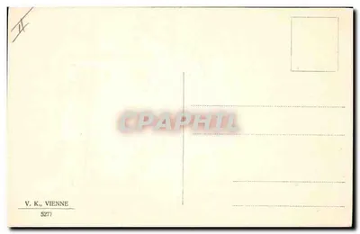 Mulher e homem de neve — cena invernal — V. K., Viena, n° 5277 — Verso