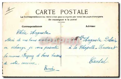 Crianças e homem de neve — Boa Ano — Carta postal ilustrada — Verso
