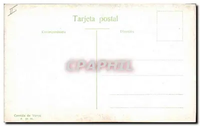 Corrida toros — Pozycja banderillów — Corrida de Toros n. 71 m. — Rewers