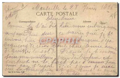 O Transatlântico LA PROVENCE — Editor E. Le Doley, Paris — Verso