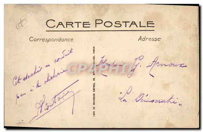 Le Havre — O transatlântico "Paris" da Cie Générale Transatlantique — A descida das primeiras — n° 417 — Verso