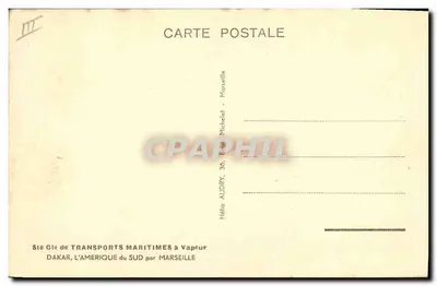 Costa do Marfim — O navio de passageiros "Provence" (20.000 toneladas) — S.G.T.M. — Verso