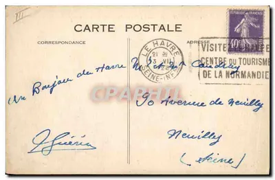 Le Havre — Het transatlantisch schip "PARIS" op zee — G. F. Le Havre — Achterkant