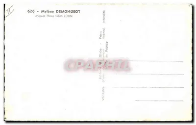 Nowoczesna pocztówka Kino Mylene Demongeot — Rewers