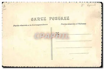 Peixe — 1º de Abril — Carta postal humorística — Verso