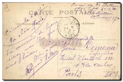 LYONS-LA-FORÊT (Eure) — Caça à Courre na Floresta de Lyons — A Morte do Cervo — Edit. Hardy, tabaco, café — L'H., Paris — Verso