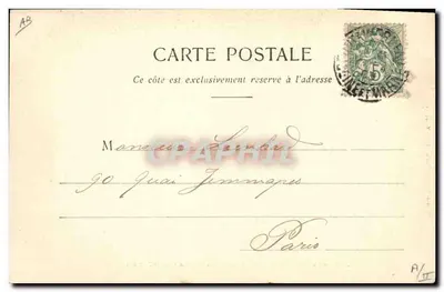 Caza a caballo en la Selva de Fontainebleau — En camino hacia el ataque — Tribault, editores, Fontainebleau-Meaux — n° 134 — Reverso