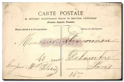 Caça à cavalo na Floresta de Dreux — O Lançador — O Piqueur acaba de tocar a Vista — Ch. Foucault, editor, Dreux — Verso