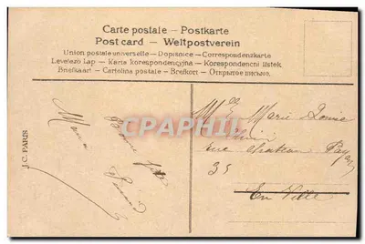 Pollitos en un zapato — Felices Pascuas — J.C. Paris — Reverso