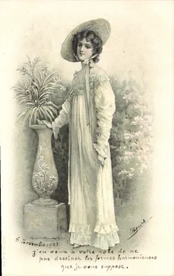 Młoda kobieta w długim stroju — 6 listopada 1903 — Meurs, n° 556