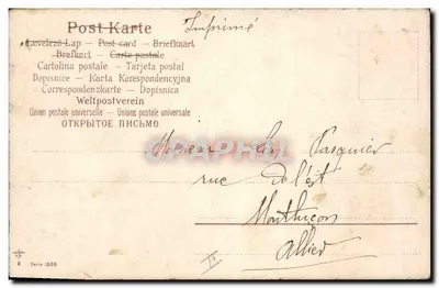 Kobieta zanurzona — scenografia morska — wydawca Graphiphel, seria 1500 — Rewers