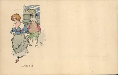 Scena uliczna — Ludwik XIII — wydawca nieznany