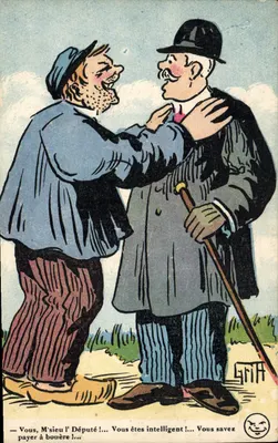 Deputowany i chłopiec — karikatura polityczna — Grith, seria N°170