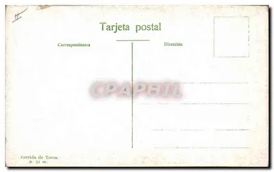 Upadek picadora — Corrida de Toros n° 71 — wydawca Corrida de Toros — Rewers