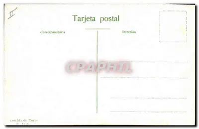 Passado de muleta — Corrida de touros — Editor: Corrida de Toros, n° 71 — Verso