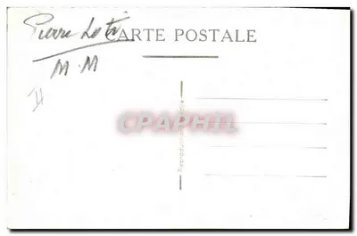 Navio no cais — vista da bastingada — Carta postal — Verso