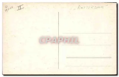 Stoomboot in Rotterdam — gedateerd 1911/1914 — zonder uitgever of serie-nummer zichtbaar — Achterkant