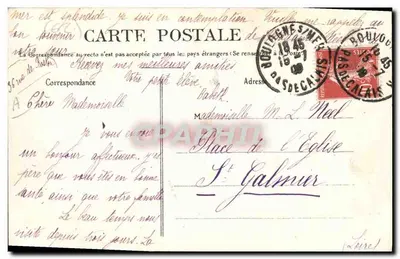 Boulogne-sur-Mer — Het Transatlantisch-Rotterdam op weg naar Amerika — G. Drez P. — Achterkant