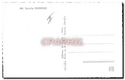 Danielle Darrieux — portret — Foto Sam Lévin, n°148, Éditions du Globe — Rewers