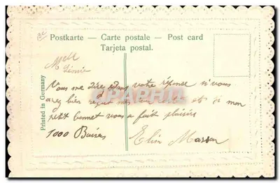 Buon compleanno di Santa Caterina — 1909 — Editore sconosciuto — Verso